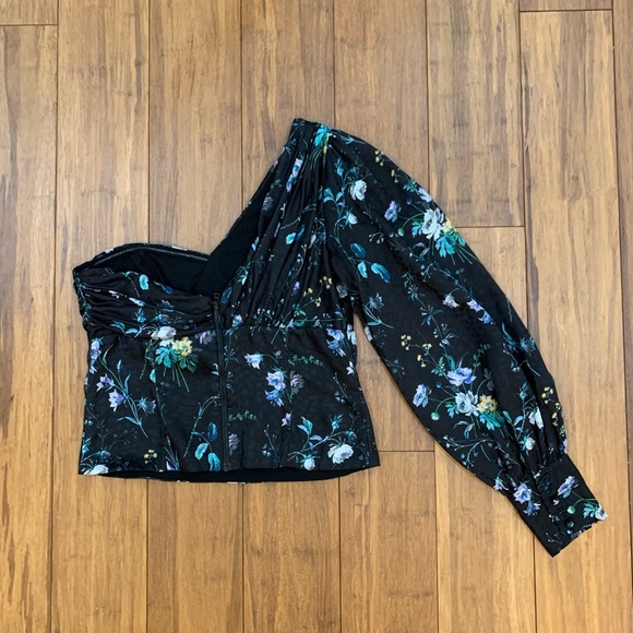 Flor Et. Al one shouldered floral top - Picture 2 of 5